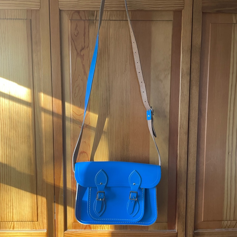 The Cambridge Satchel Company Leather Crossbody Bright Blue